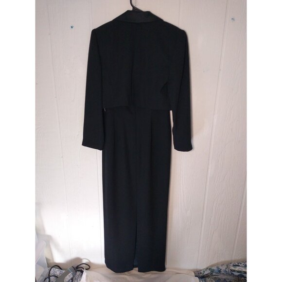 Maggy London Women Petite Sz 4P Two Piece Dress Cropped Jacket Long Sleeve NWT - Picture 2 of 11